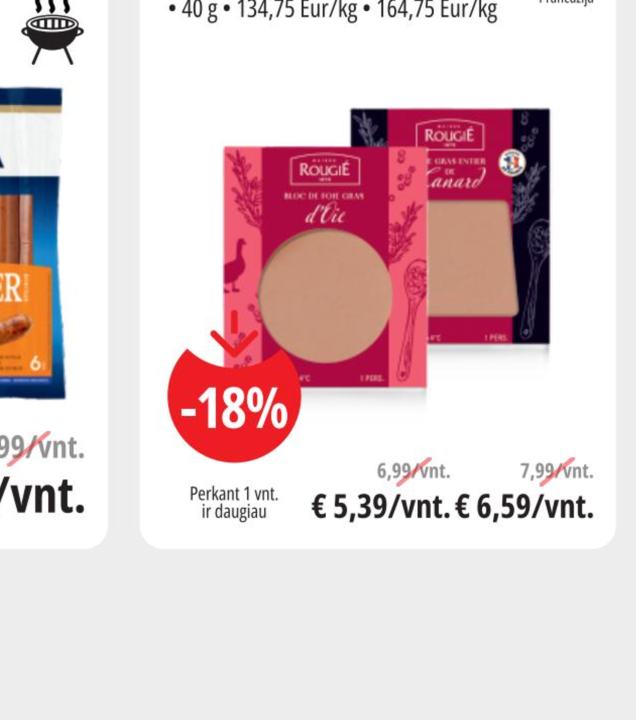 Ančių / žąsų kepenėlių paštetas Rougie Foie Gras, 40 g