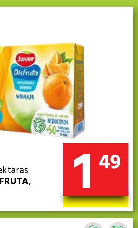 Apelsinų nektaras JUVER DISFRUTA, 3 x 200 ml