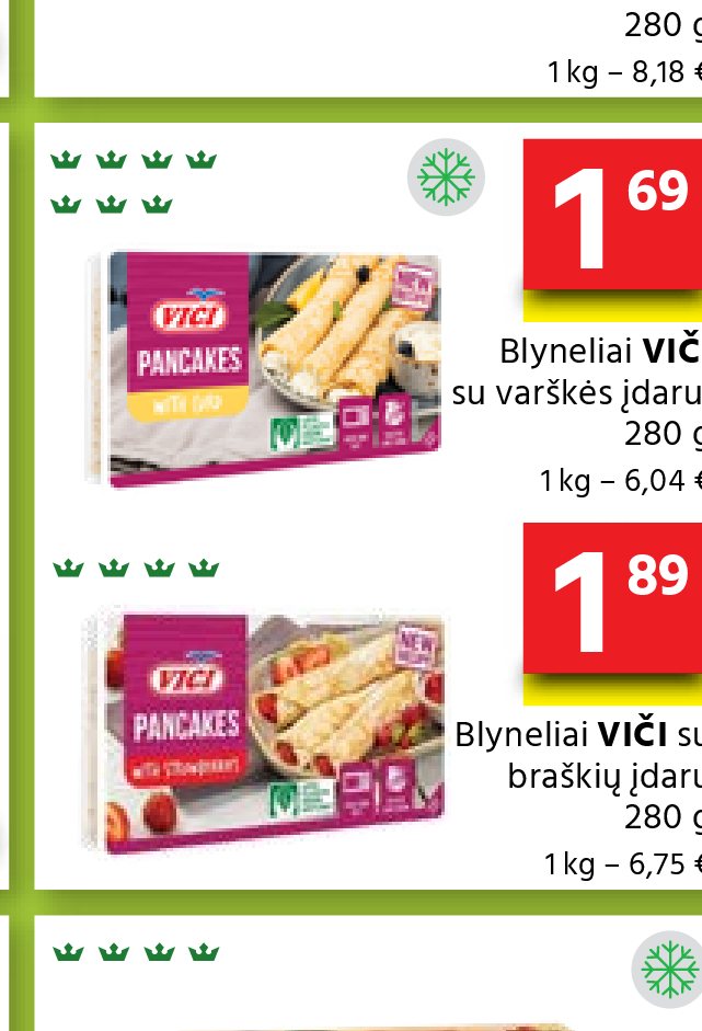 Blyneliai VIČI su varškės įdaru, 280 g