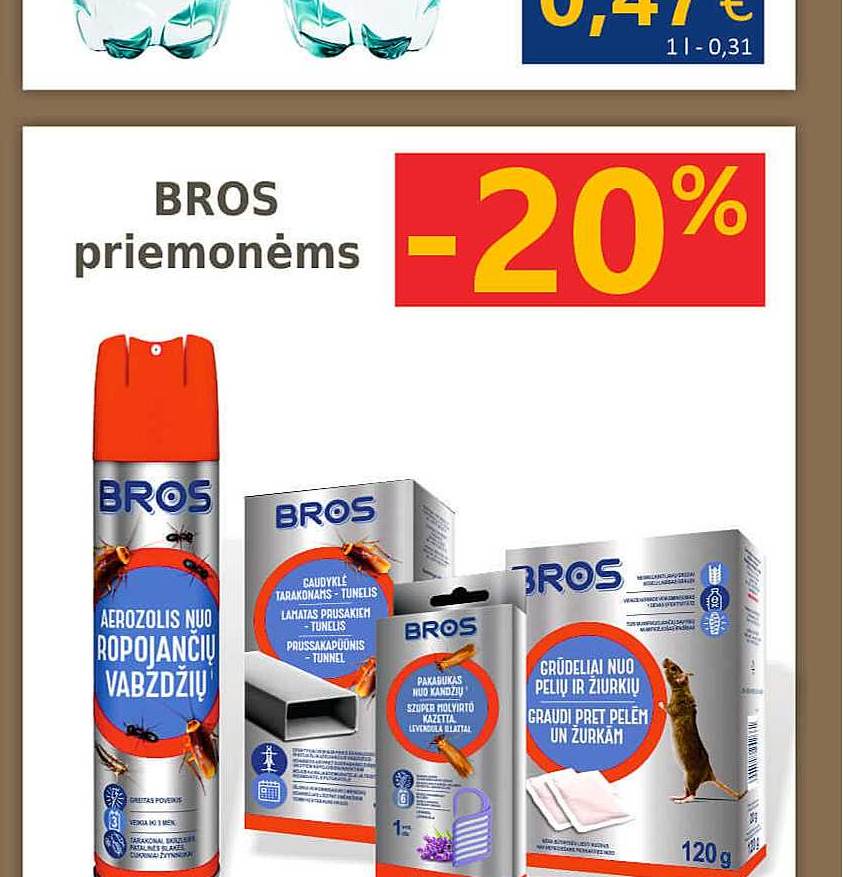 BROS priemonėms