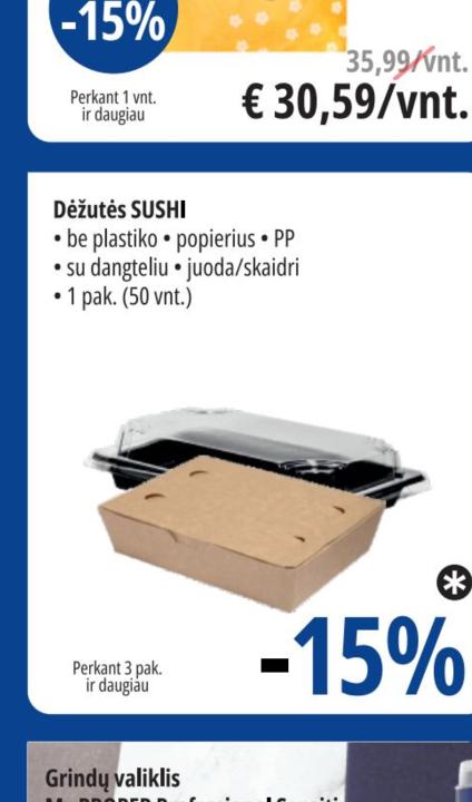 Dėžutės SUSHI, 1 pak.