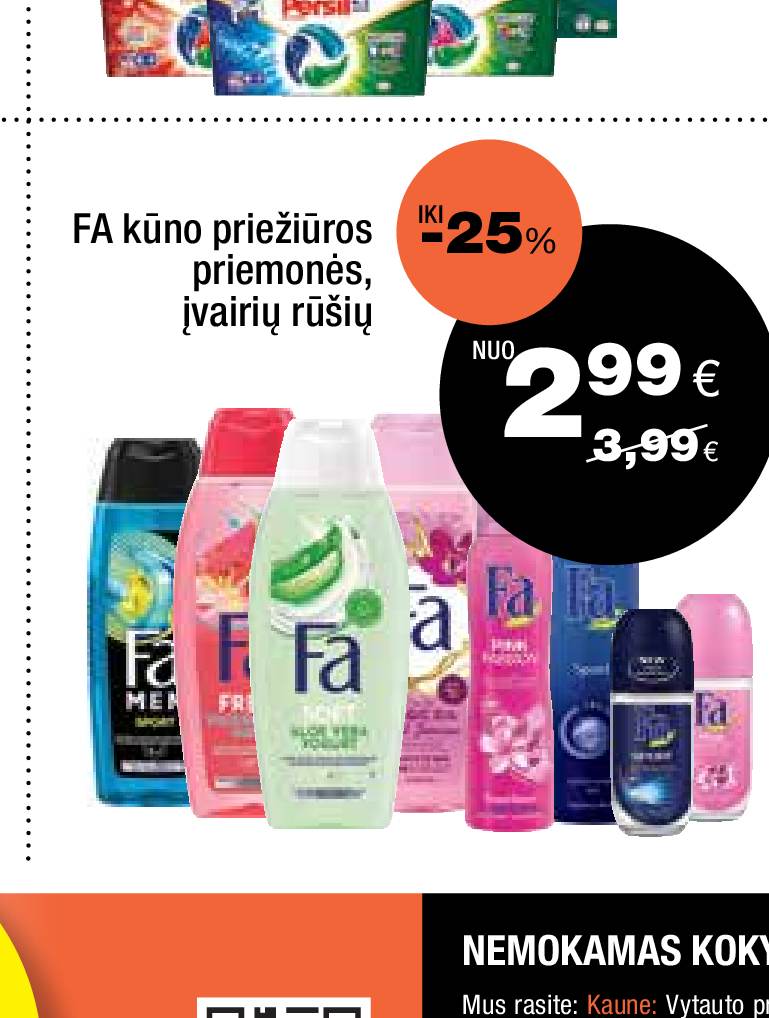 FA kūno priežiūros priemonės
