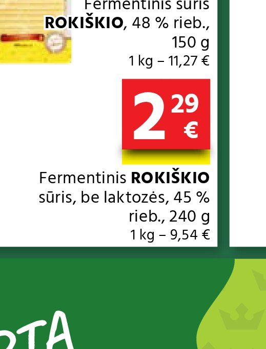 Fermentinis ROKIŠKIO sūris, 240 g