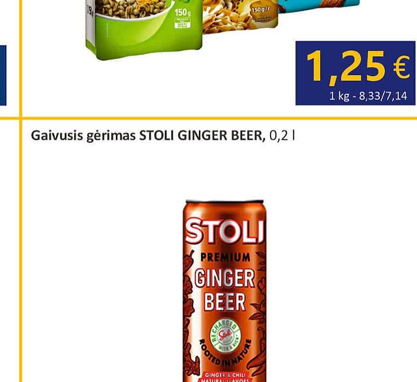 Gaivusis gėrimas STOLI GINGER BEER, 0.2 l