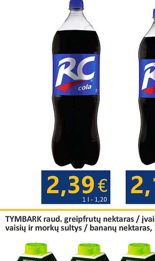 Gazuotas gėrimas RC COLA, 2 l