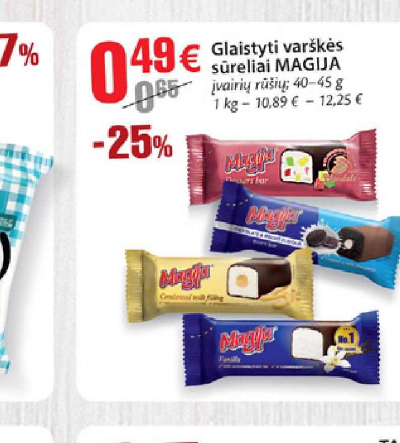 Glaistyti varškės sūreliai MAGIJA, 45 g