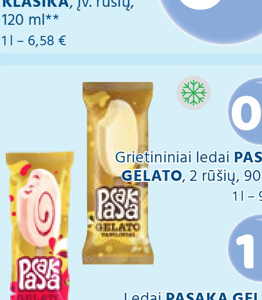 Grietininiai ledai PASAKA GELATO, 90 ml