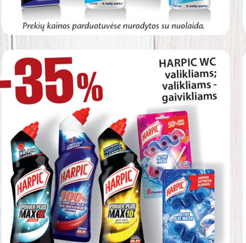 HARPIC WC valikliams; valikliams-gaivikliams