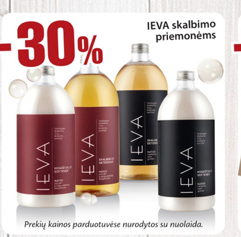 IEVA skalbimo priemonėms