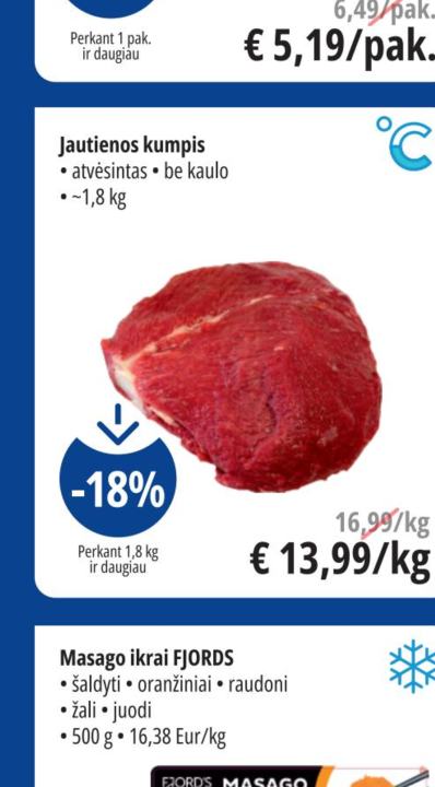 Jautienos kumpis, ~1.8 kg
