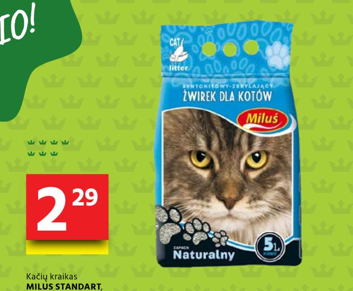 Kačių kraikas MILUS STANDART, 5 l