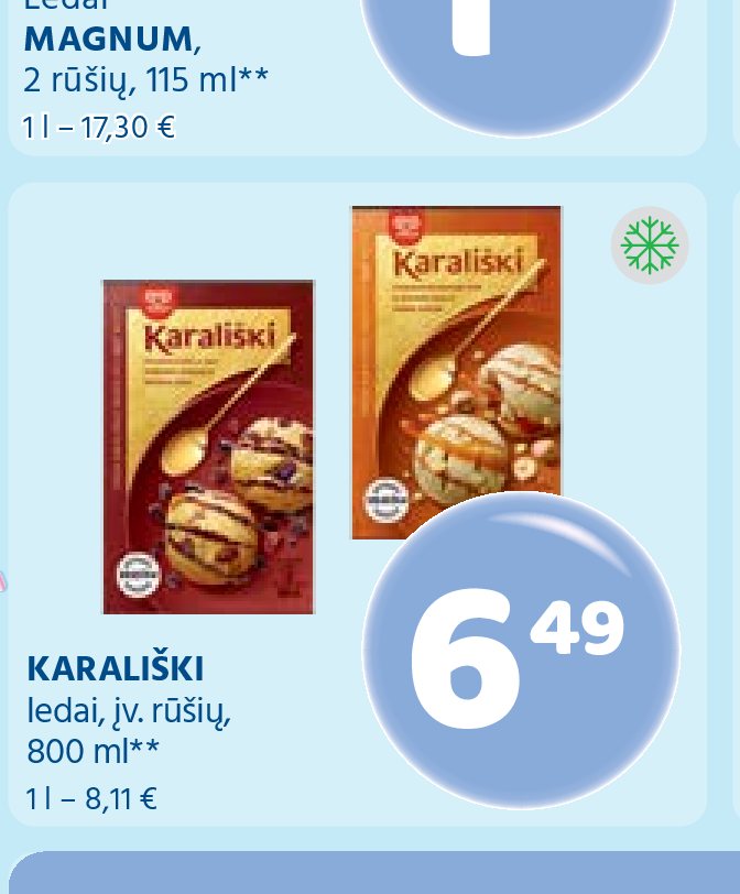 KARALIŠKI ledai, 800 ml