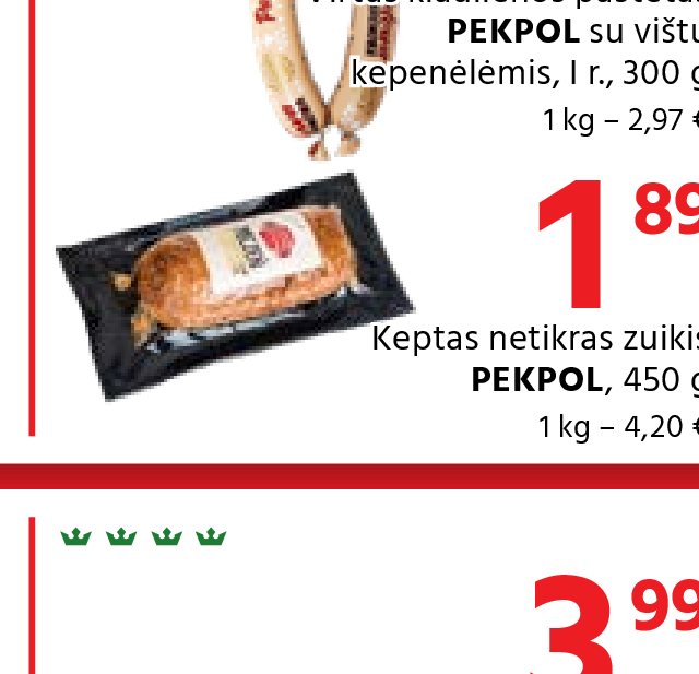 Keptas netikras zuikis PEKPOL, 450 g