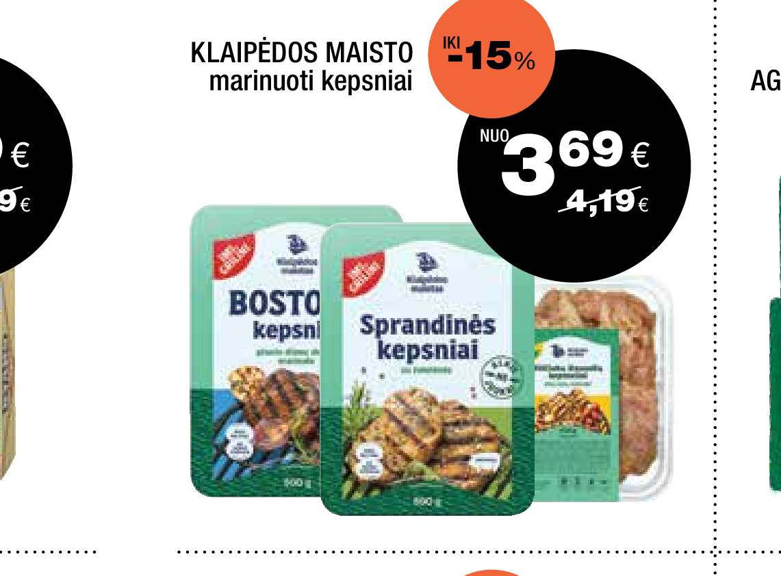 KLAIPĖDOS MAISTO marinuoti kepsniai