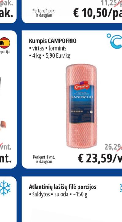 Kumpis CAMPOFRIO, 4 kg