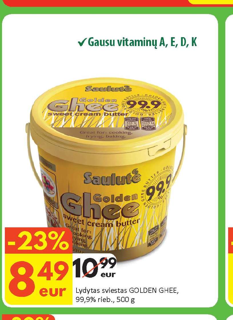 Lydytas sviestas GOLDEN GHEE, 500 g
