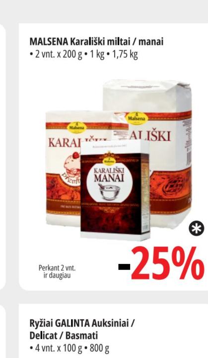 MALSENA Karališki miltai / manai, 2 vnt