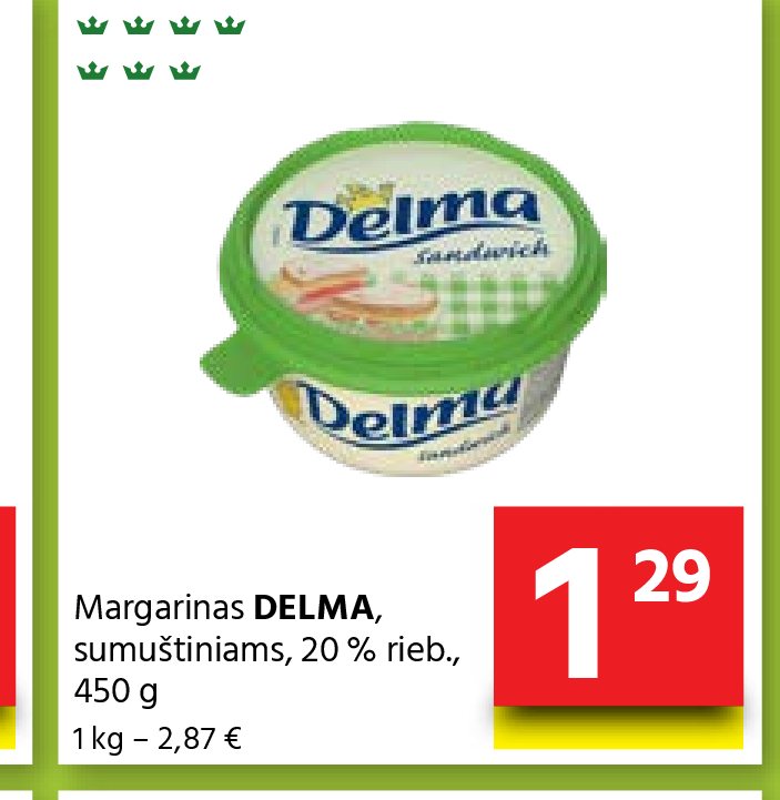 Margarinas DELMA, 450 g
