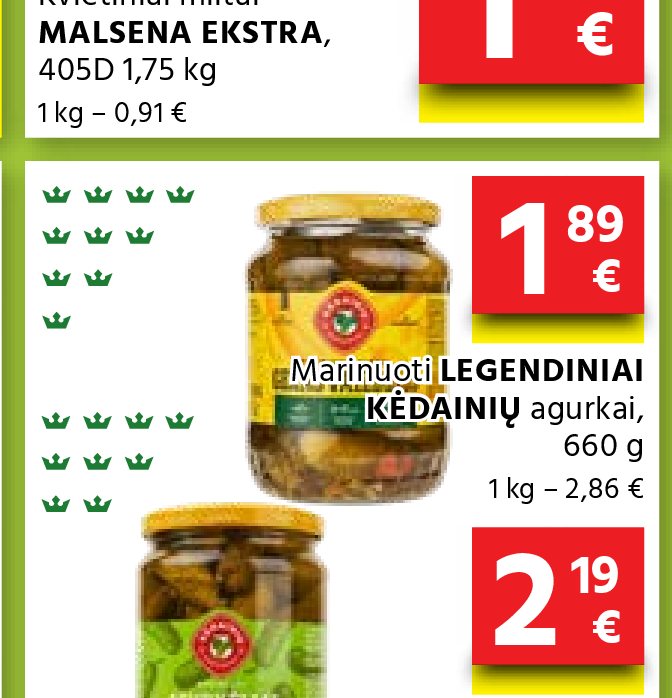 Marinuoti LEGENDINIAI KĖDAINIŲ agurkai, 660 g
