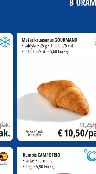 Mažas kruasanas GOURMAND, 25 g