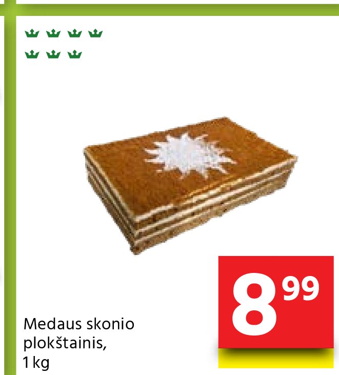 Medaus skonio plokštainis, 1 kg