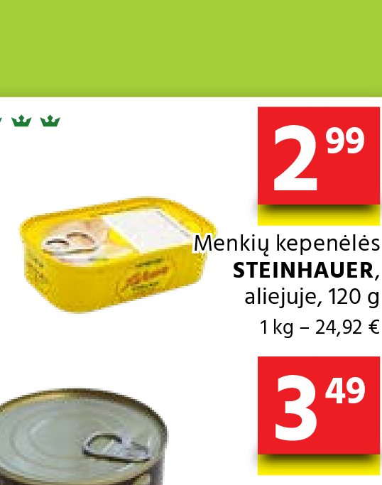 Menkių kepenėlės STEINHAUER, 120 g