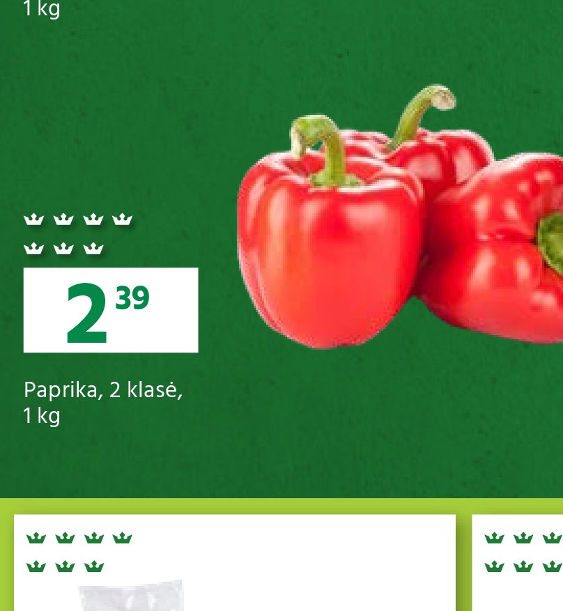 Paprika, 2 klasė, 1 kg