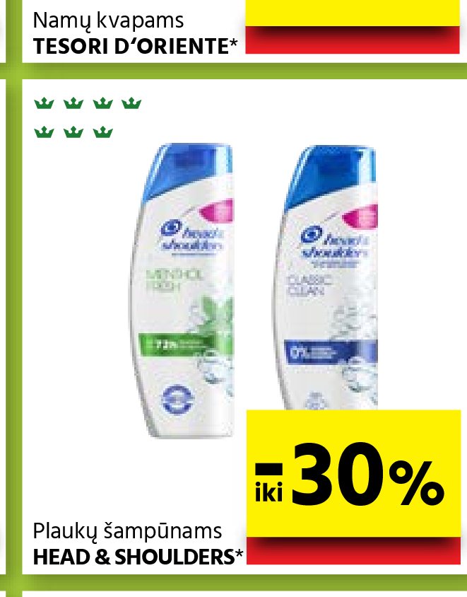 Plaukų šampūnams HEAD & SHOULDERS