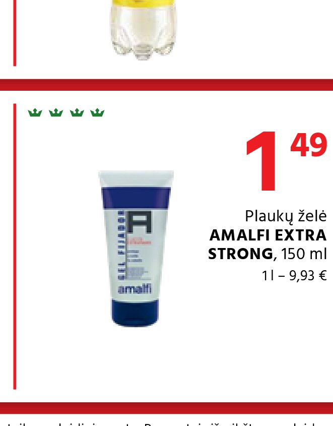 Plaukų želė AMALFI EXTRA STRONG, 150 ml