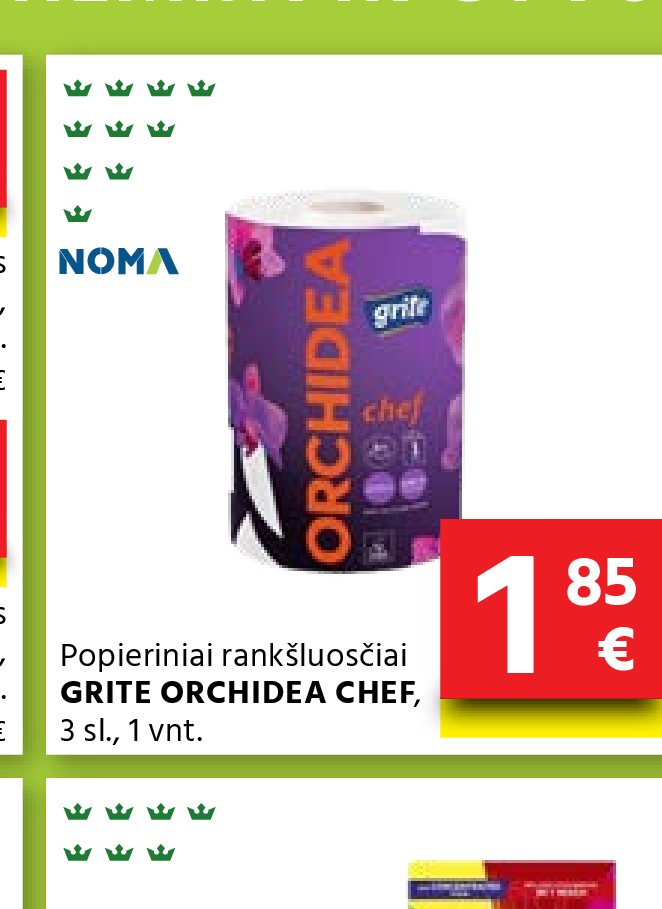Popieriniai rankšluosčiai GRITE ORCHIDEA CHEF, 1 vnt