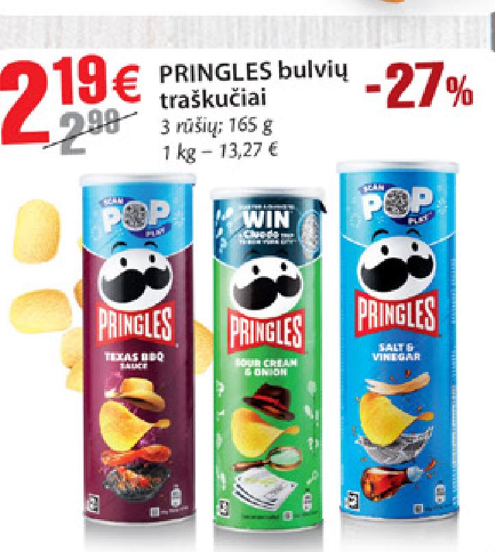 PRINGLES bulvių traškučiai, 165 g