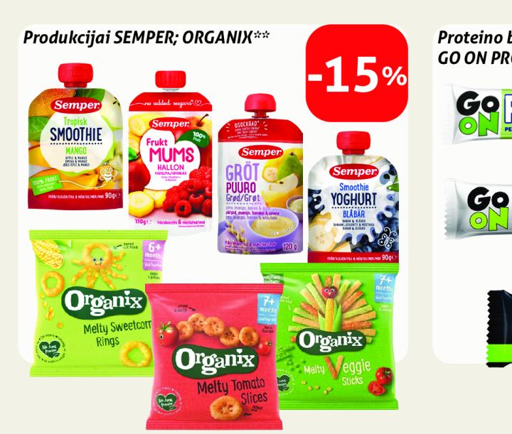 Produkcijai SEMPER; ORGANIX