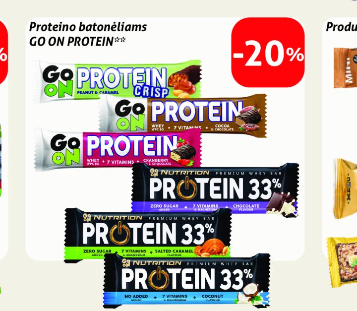 Proteino batonėliams GO ON PROTEIN
