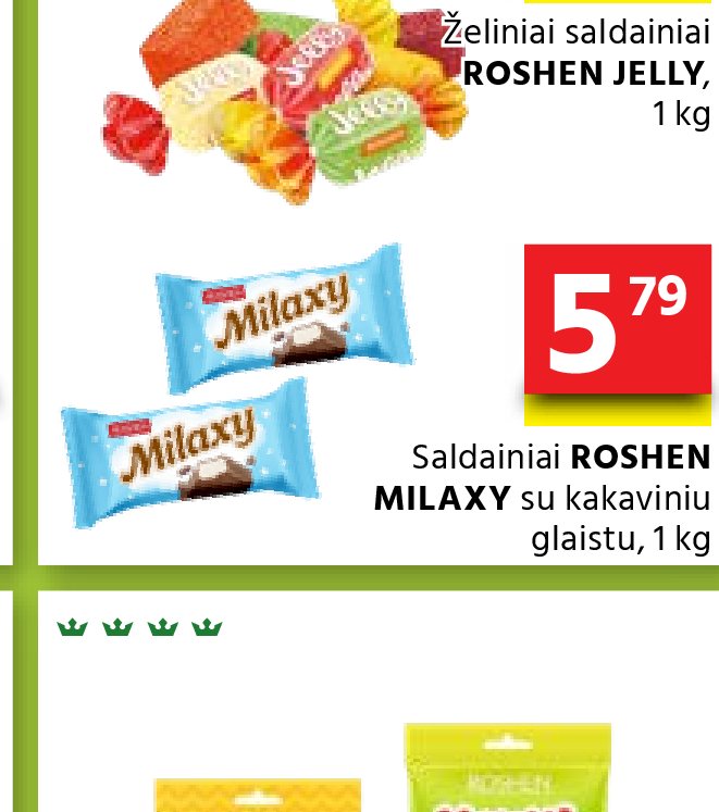 Saldainiai ROSHEN MILAXY, 1 kg