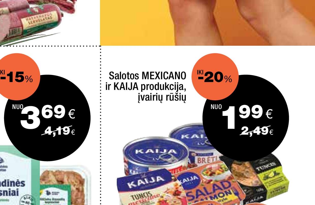 Salotos MEXICANO ir KAIJA produkcija