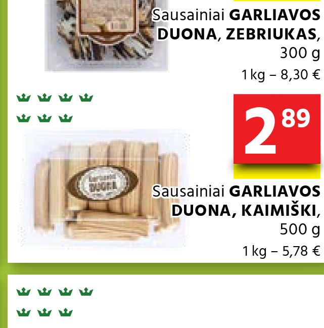 Sausainiai GARLIAVOS DUONA, KAIMIŠKI, 500 g