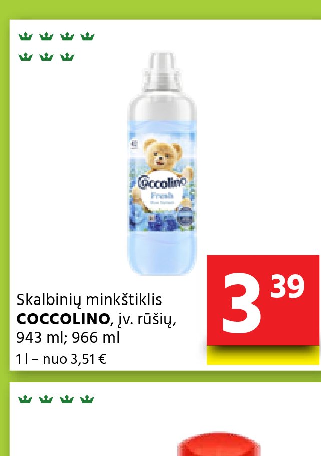 Skalbinių minkštiklis COCCONLINO, 943 ml