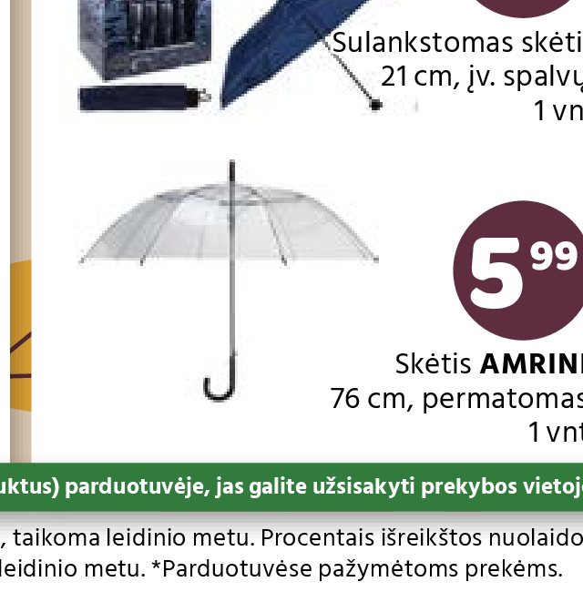 Skėtis AMRINI, 76 cm