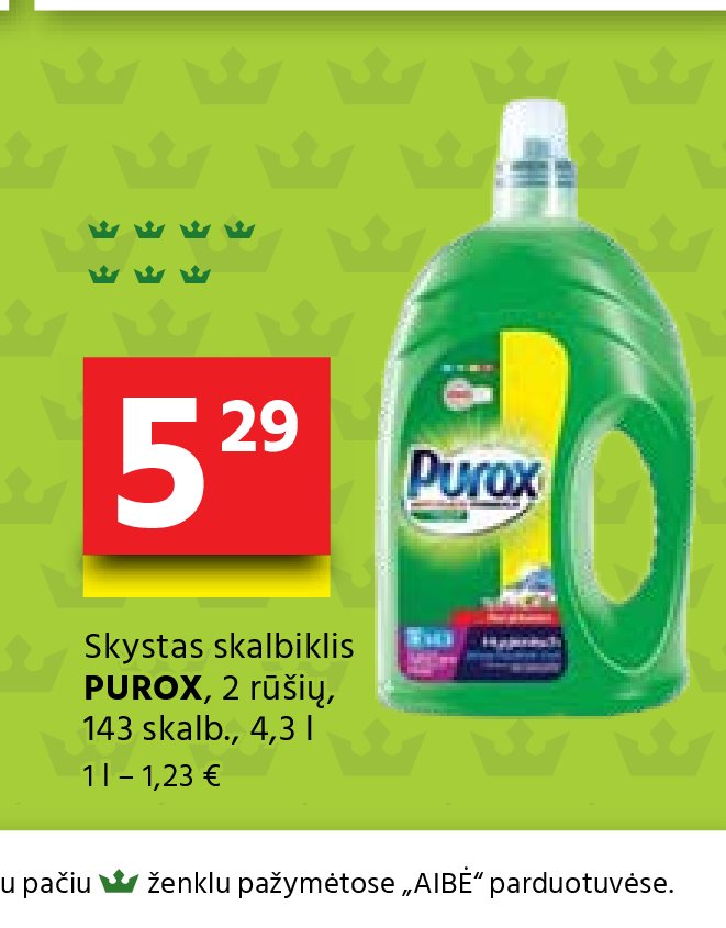 Skystas skalbiklis PUROX, 143 skalb.