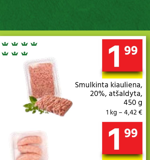 Smulkinta kiauliena, 450 g