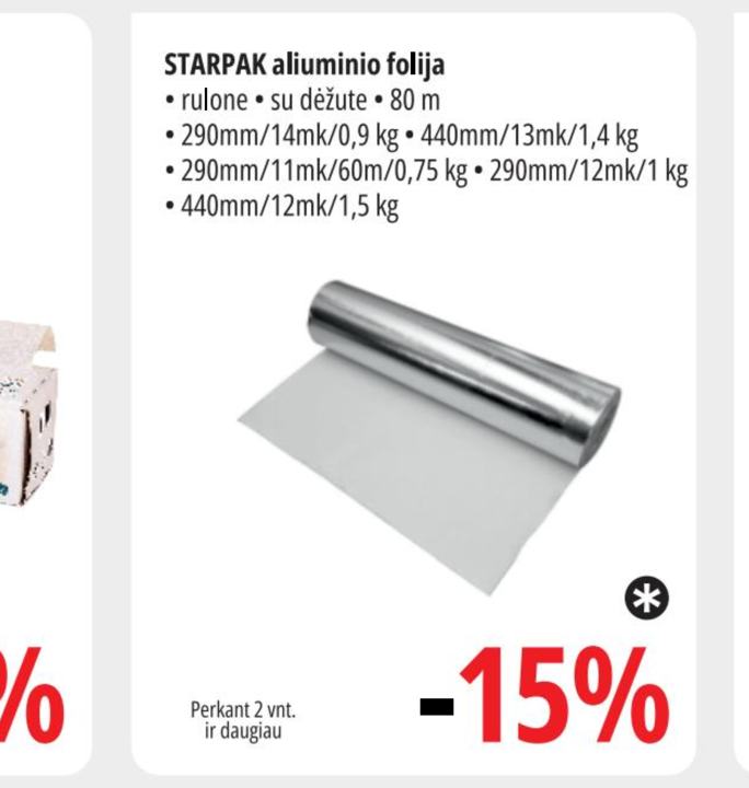STARPAK aliuminio folija, 80 m