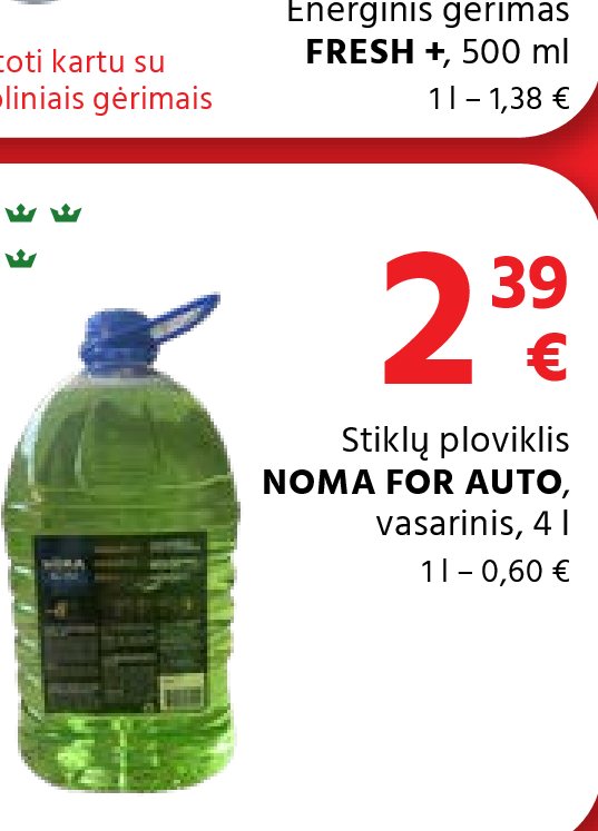 Stiklų ploviklis NOMA FOR AUTO, 4 l