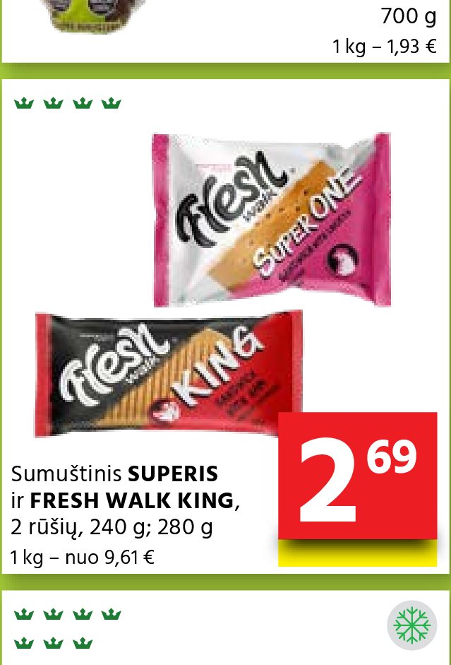 Sumuštinis SUPERIS ir FRESH WALK KING, 240 g