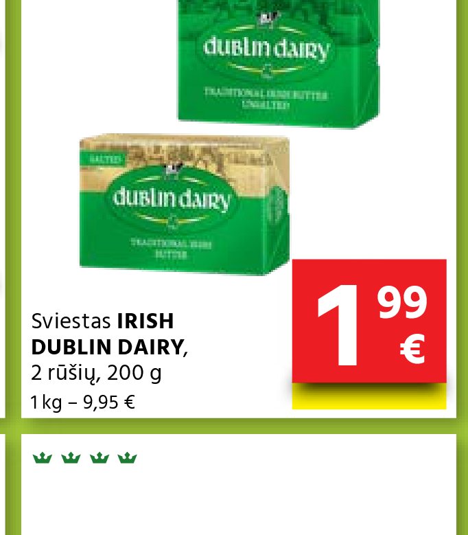 Sviestas IRISH DUBLIN DAIRY, 200 g