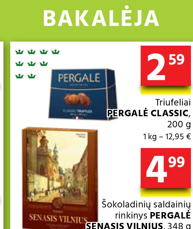 Trufeliai PERGALĖ CLASSIC, 200 g