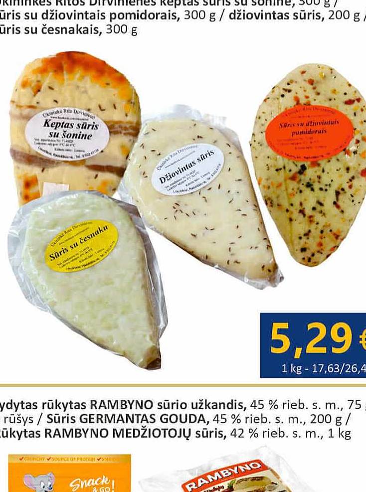 Ūkininkės Ritos Dirvinienės keptas sūris su šonine, 300 g