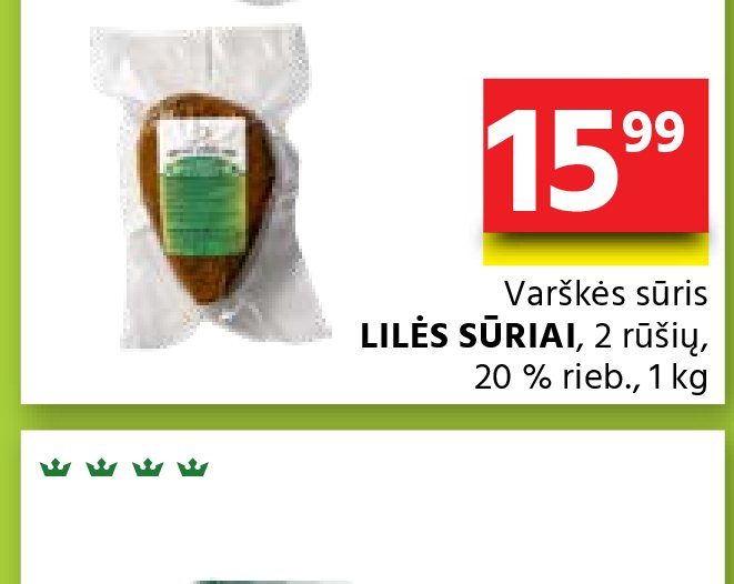 Varškės sūris LILĖS SŪRIAI, 1 kg