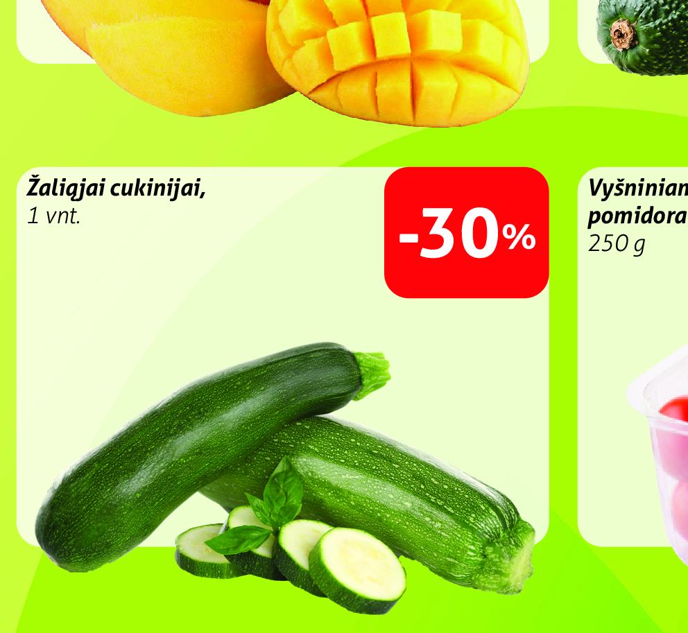 Žaliajai cukinijai, 1 vnt