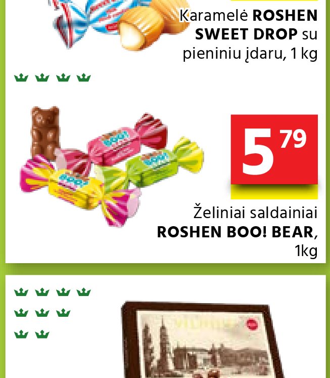 Želiniai saldainiai ROSHEN BOO! BEAR, 1 kg