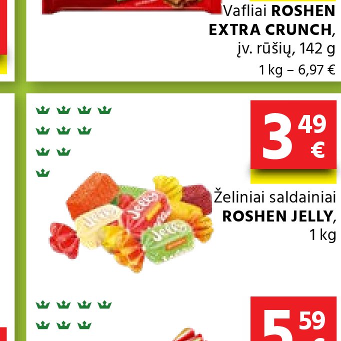 Želiniai saldainiai ROSHEN JELLY, 1 kg